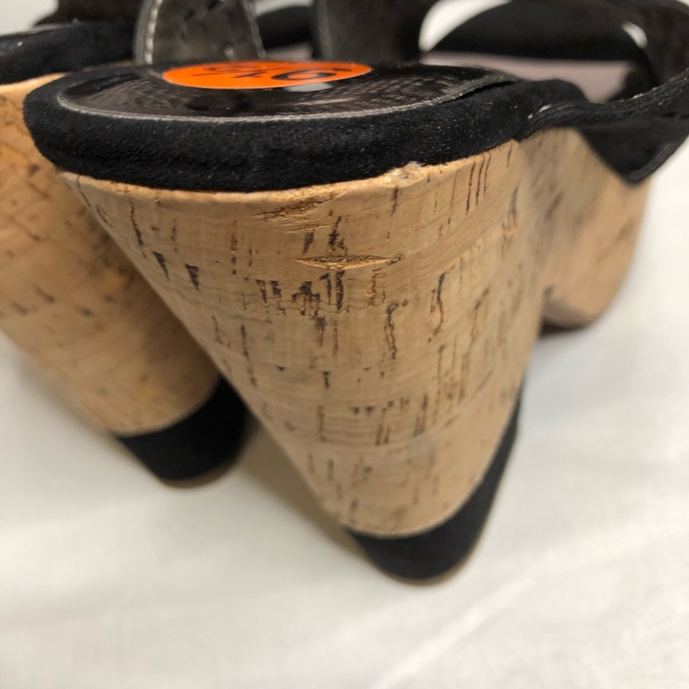 Carlos Bristol platform wedge black sandals - Picture 4 of 7